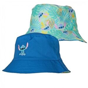 Disney Lilo and Stitch Character and Floral Print Reversible Bucket Hat